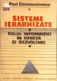 SISTEME IERARHIZATE. ROLUL INFORMATIEI IN GENEZA SI DEZVOLTARE-PAUL CONSTANTINESCU-350938