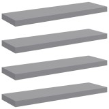 Cumpara ieftin Rafturi de perete suspendate, 4 buc., gri, 80x23,5x3,8 cm, MDF