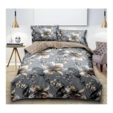 Cumpara ieftin Lenjerie de Pat 4 Piese cu Elastic - Bumbac Satinat - DNA108