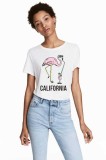 Cumpara ieftin Tricou dama alb - California - L, THEICONIC