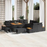 Cumpara ieftin Set de canapele pentru gradina 13 buc. 12-Locuri Negru