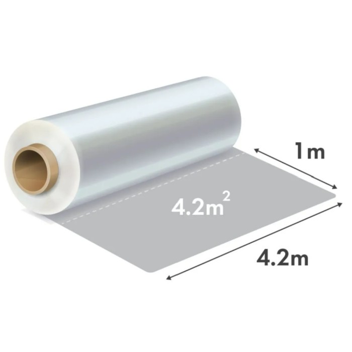 Folie constructii 4,2 m latime, natur premium- 120 microni