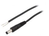 Cablu Alimentare DC 5,5x2,5 mm Negru 0,5m