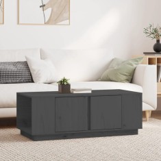 vidaXL Măsuță de cafea, gri, 110x50x40 cm, lemn masiv de pin 814431