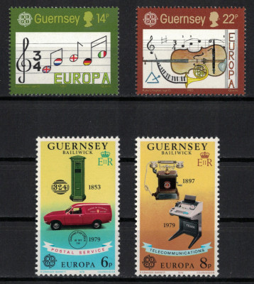 GUERNSEY 1979/1985 - Europa CEPT/ serii complete MNH foto