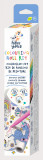 Kit rola de desenat 3 m si 12 creioane colorate cerate, Haku Yoka - Unicorni, Avenir