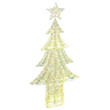 VidaXL Brad de Crăciun cu 240 LED Alb cald 180 cm PET 42018987