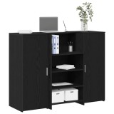 VidaXL Birou de recepție Stejar negru 135x50x103,5 cm Lemn prelucrat