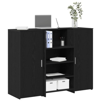 vidaXL Birou de recepție Stejar negru 135x50x103,5 cm Lemn prelucrat 3324188 foto