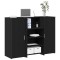 vidaXL Birou de recepție Stejar negru 135x50x103,5 cm Lemn prelucrat 3324188