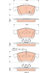 TRW GDB1864 COTEC set placute frana,frana disc