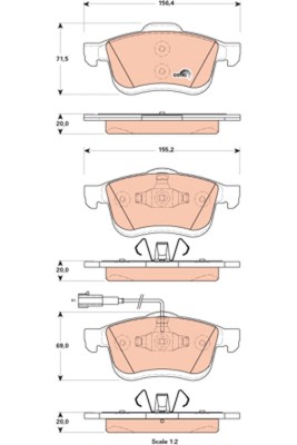 TRW GDB1864 COTEC set placute frana,frana disc foto