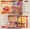 Uganda 1000 Shillings 2015 UNC Bancnota Africa Ne流通