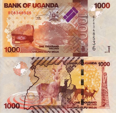UGANDA 1.000 shillings 2015 UNC!!! foto