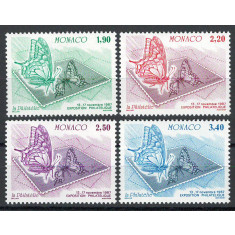 Monaco 1987 1814/17 MNH - 50 de ani de la Oficiul pentru Emisiuni de timbre