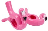 Clipsuri pentru prosop de plaja flamingo, ABS, 13x9x3 cm, set 2 buc