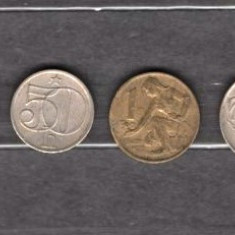 CEHOSLOVACIA 1982-1985 - LOT 6 MONEDE 10, 20, 50 HALERU, 1, 2, 5 KORUN (3)