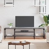 VidaXL Comodă TV, sonoma gri, 161x35x45 cm, lemn prelucrat &amp; fier
