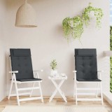 Set 2 Perne Scaun Spatar Inalt Negre 120x50x3cm Oxford Poliester Exterior