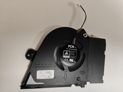 Cooler placa video Laptop Gaming, Asus, TUF Dash F15 FX516PC, 13NR05U0P02011, DFS5K223052834 FP18, 6033B0099601, 5V, 0.5A, GPU foto