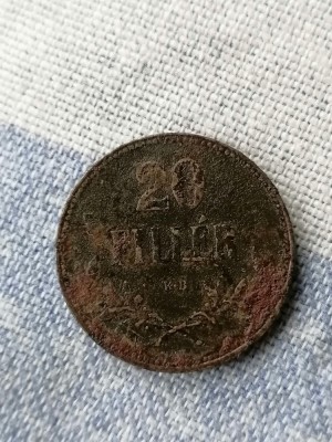 MONEDA - 20 FILLER 1916 - UNGARIA foto