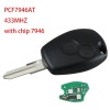 Cheie cu cip si telecomanda Dacia Logan PCF7946 2 Butoane AutoProtect KeyCars, Oem