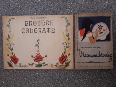 Broderii colorate + Vreau sa brodez cu 3 planse / R7P4F foto