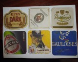 Cumpara ieftin CY - Lot 8 coastere diferite carton tare / biscuiti suporturi pahare / reclame
