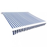 P&acirc;nză Copertină vidaXL, Albastru/Alb, 350x250cm, Poliester, Protecție UV, Impermeabilă - Rezervă Fără Cadru