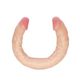 Dildo Dublu Realist, PVC, Natural, 40.3 cm