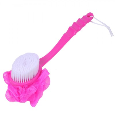 Burete Baie, Model Plasă, M&amp;acirc;ner Lungime 37cm, Culoare Roz foto
