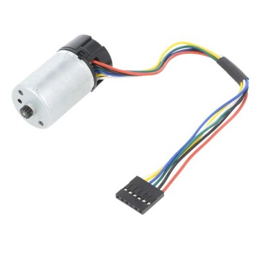 Motor DC, 6V DC, 6.5A, POLOLU, HP 6V MOTOR 48 CPR ENCODER 25D METAL GEA, T154333 foto