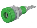 Soclu Banană Verde 2mm 10A 23mm pentru Panou