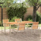 Cumpara ieftin Masă de dining pentru exterior Maro Lemn masiv de tec