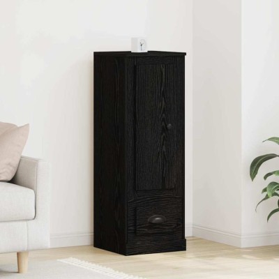 vidaXL Bufet Negru Stejar cu sertar Stejar Negru 36 x 35.5 x 103.5 cm 862819 foto