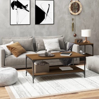 vidaXL Măsuță de cafea, stejar maro, 100x50x40 cm, lemn prelucrat 819366 foto