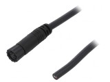 Conector M8 2m 4 Pin Drept Cu Manșon și Cabluri