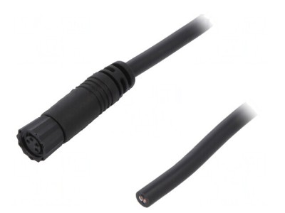Conector M8 2m 4 Pin Drept Cu Manșon și Cabluri foto