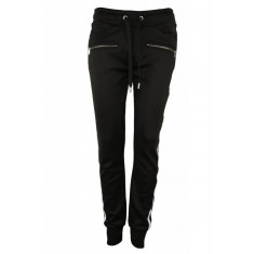 Pantaloni trening Amy&amp;Ivy, Negru/Alb, pentru femei