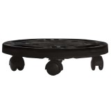 Cumpara ieftin Carucior pentru plante cu roti, diametru 30 cm, negru, 170 kg