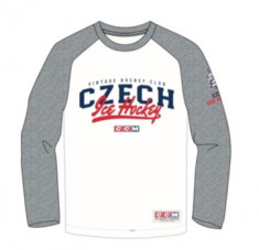 Echipa na?ionala de hochei tricou de barba?i Czech Republic vintage hockey longsleeve - M foto