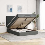 VidaXL Cadru pat otoman cu saltea țesătură gri &icirc;nchis 140x190cm 3313072