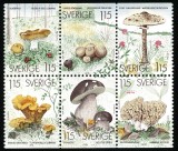 Suedia 1978 - Ciuperci, serie neuzata, din carnet