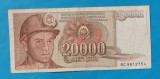 20000 Dinari anul 1987 - Bancnota Iugoslavia 20 Mii -20.000 - Jugoslavije