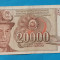 20000 Dinari anul 1987 - Bancnota Iugoslavia 20 Mii -20.000 - Jugoslavije
