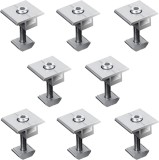 Set 8 cleme de montare pentru panoul solar Cissiyog, aluminiu, argintiu, 10 x 5 x 5 cm
