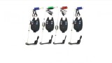 Set 4 Avertizori Pescuit Lumino TLI-01 + 4 Swingeri MKM2 LED, Reglaj Ton Volum Sensibilitate, Mufa Jack, Baterii Incluse