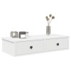 Raft perete vidaXL alb 80x31x17cm lemn prelucrat, sertare, depozitare, montaj perete, noptiera suspendata