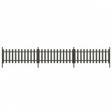 Gard din sipci cu stalpi, 3 buc., 614x80 cm, WPC GartenMobel Dekor, vidaXL