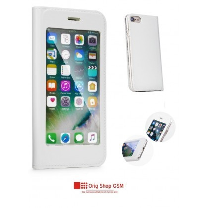 Husa Flip Carte FULL VIEW Apple iPhone 5/5SE/SE Alb